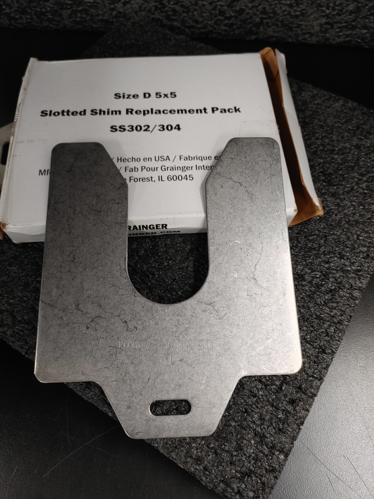 5pk GD100-05 Size D 5X5 Slotted Shim Replacement Pack SS302/304