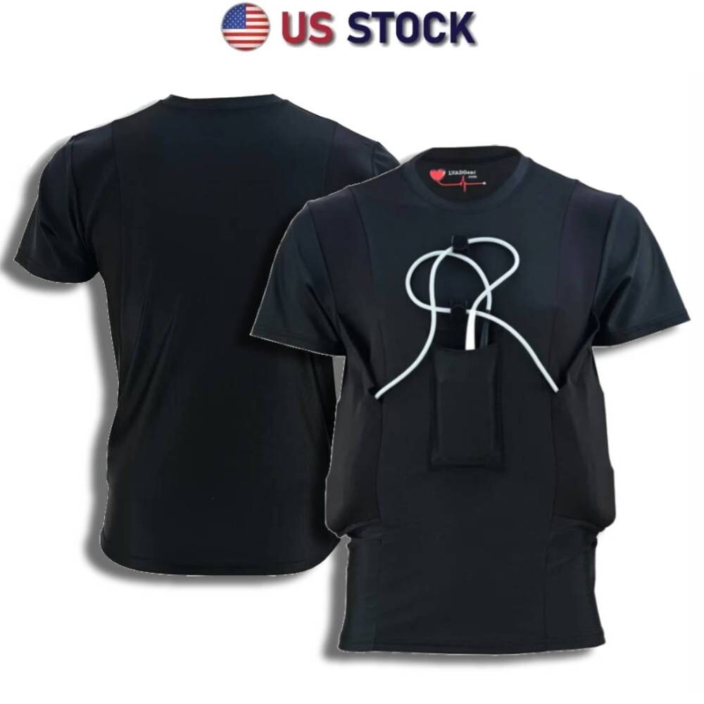 LVAD HeartMate 2 & 3 Men’s T-Shirt Crew Neck LVAD clothing, Medical Wear Black gallery