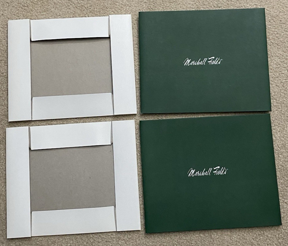 Vintage Marshall Fields & Co Department Store Green Shirt Gift Box 11×9 Lot 2