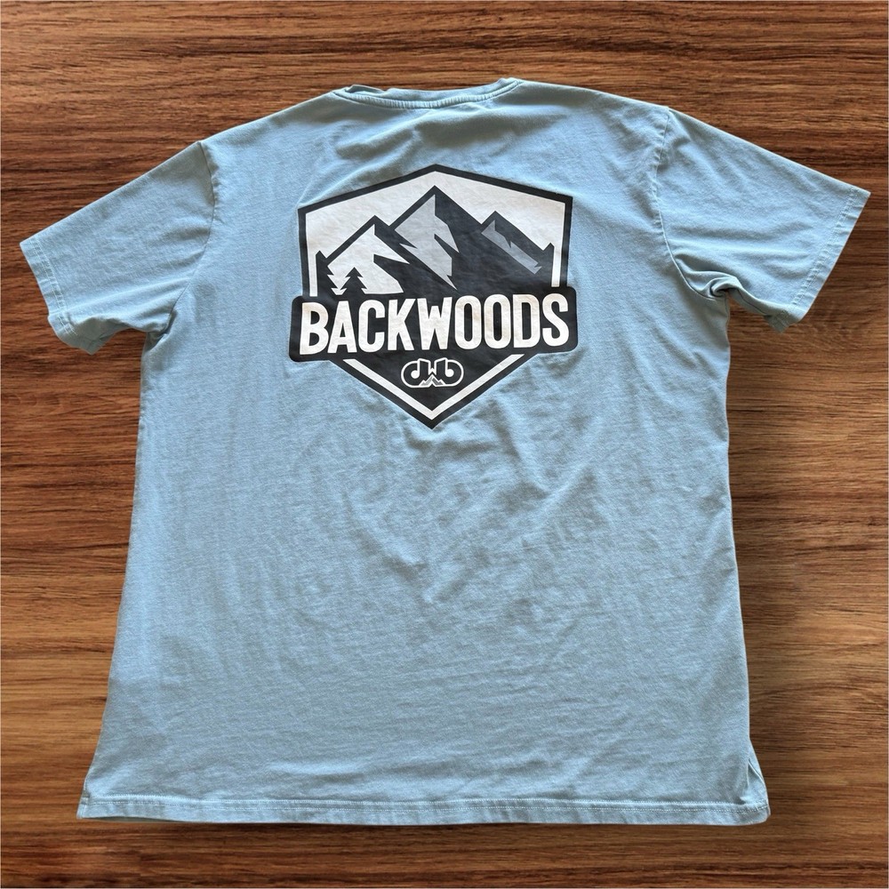 Backwoods Snowmobile Mountainside Performance BMP T Shirt Sz XL Maine Blue Tee