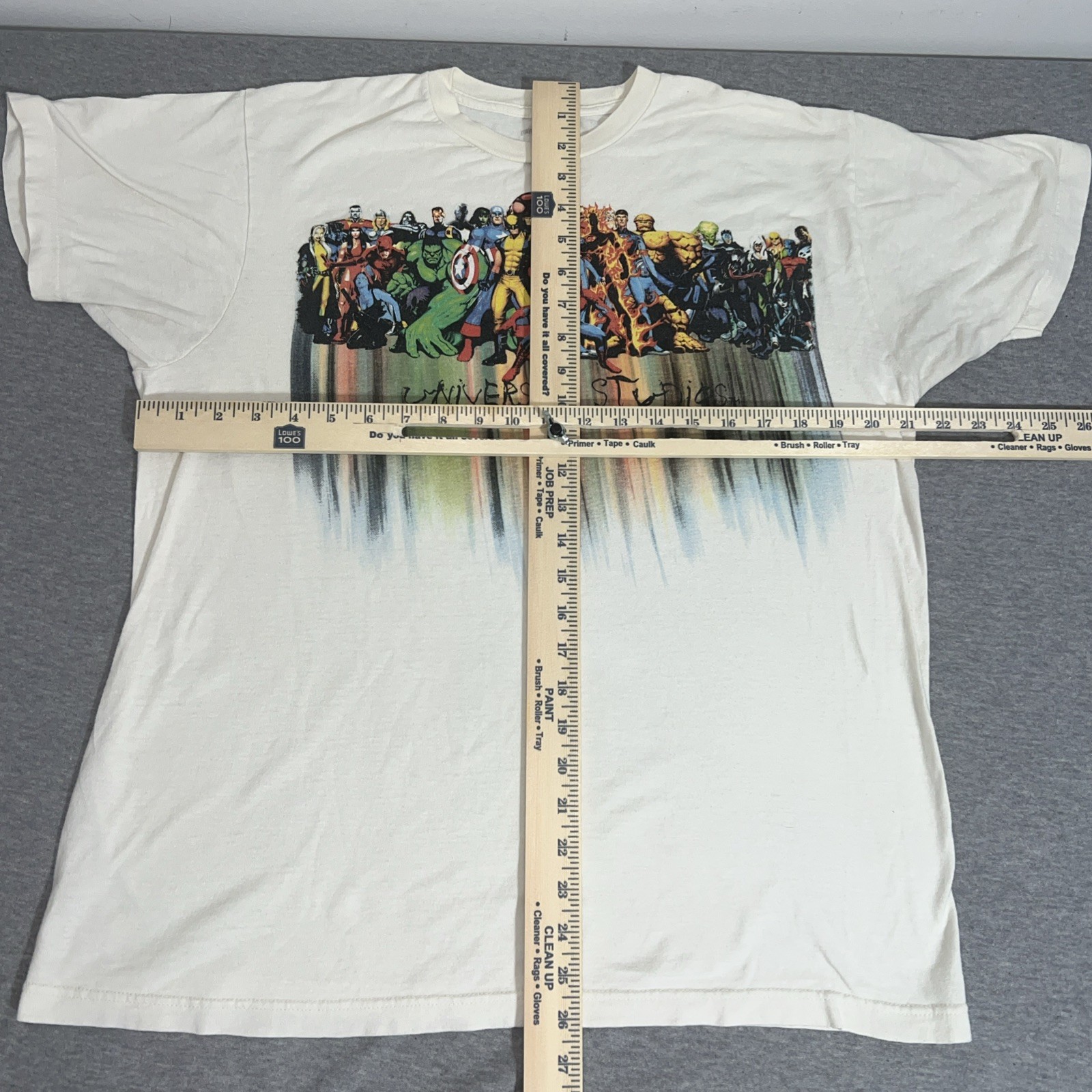 Universal Studios Marvels Hero’s/Villains Shirt Mens L Color Drip SpiderMan Hulk gallery