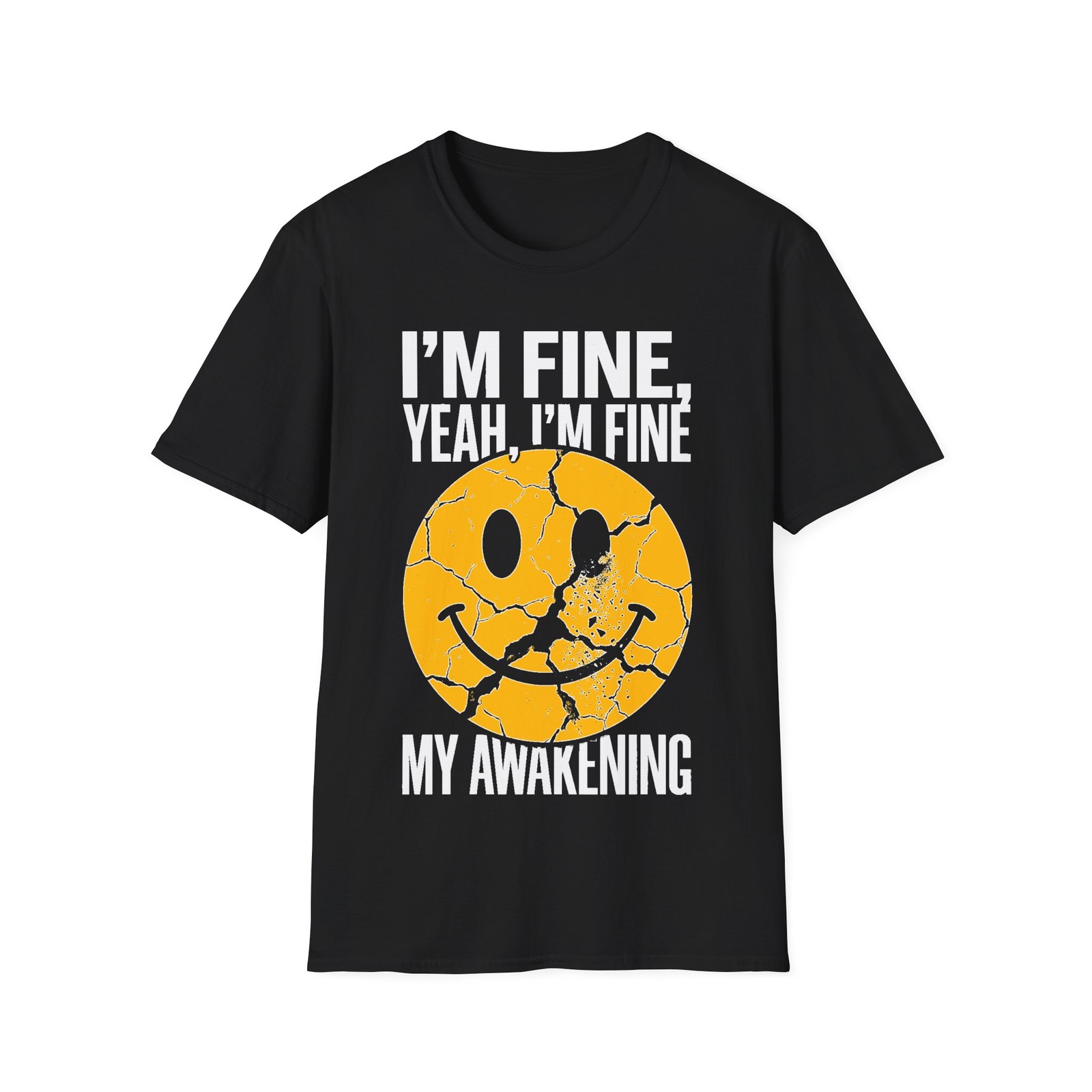 I'M FINE, YEAH, I'M FINE T-Shirt THE CRACKED EMOJI gallery