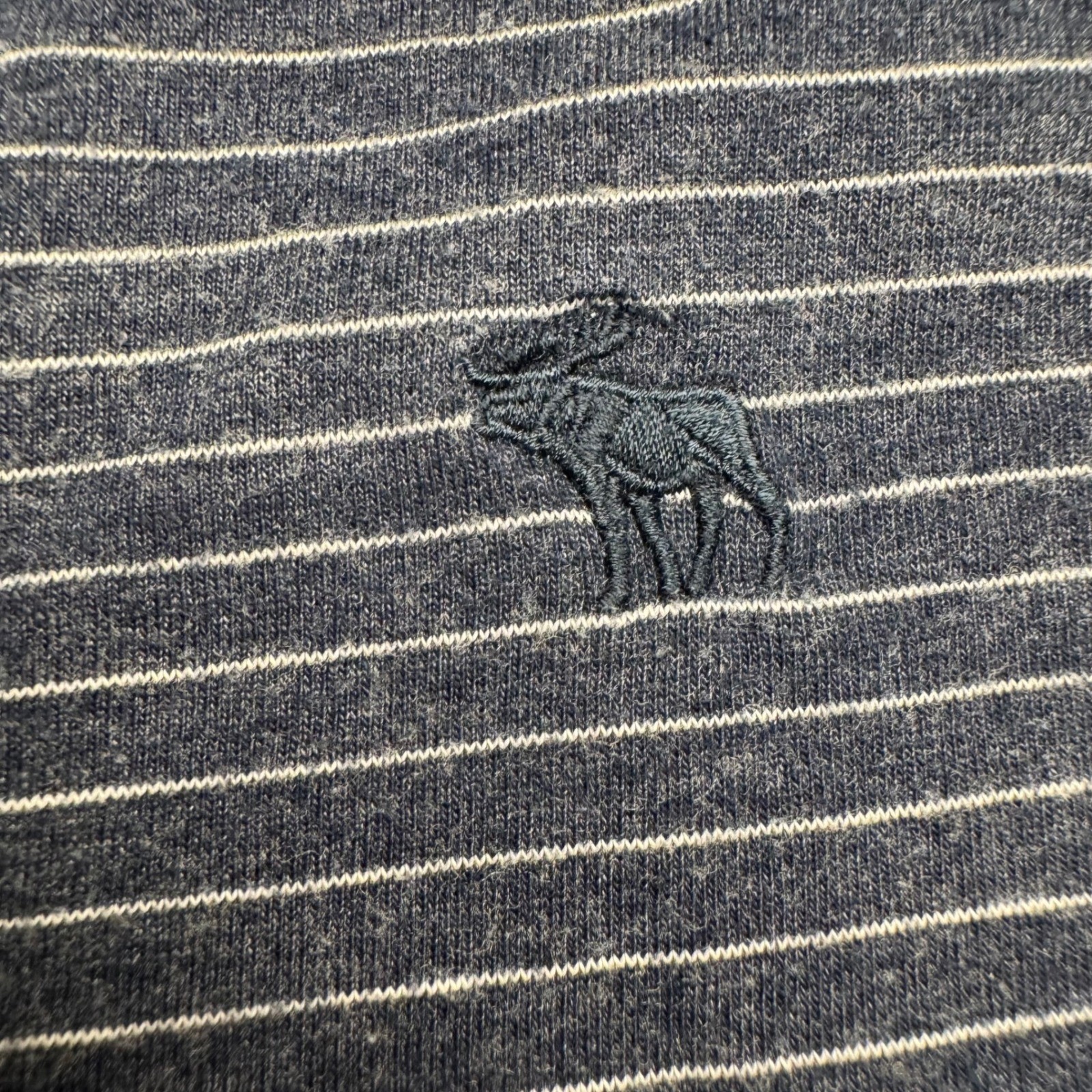 Abercrombie & Fitch Mens Striped Henley Long Sleeve Shirt Size L Muscle Fit gallery