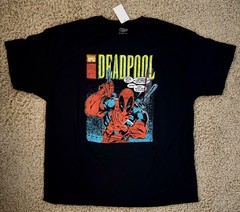 Marvel Deadpool Comics Greatest of All Time Men’s Black XXL 2XL T-Shirt New NWT