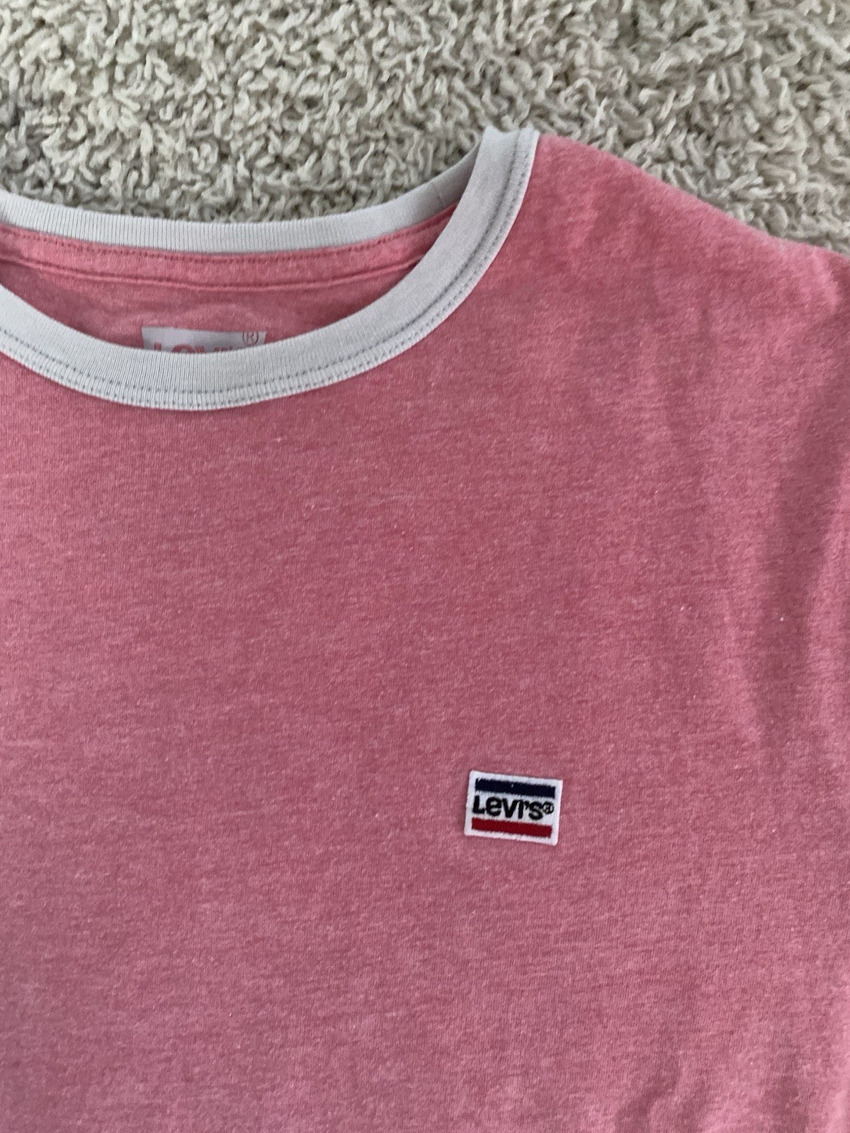 Levis shirt adult medium pink short sleeve crewneck casual outdoor mens a236**** gallery