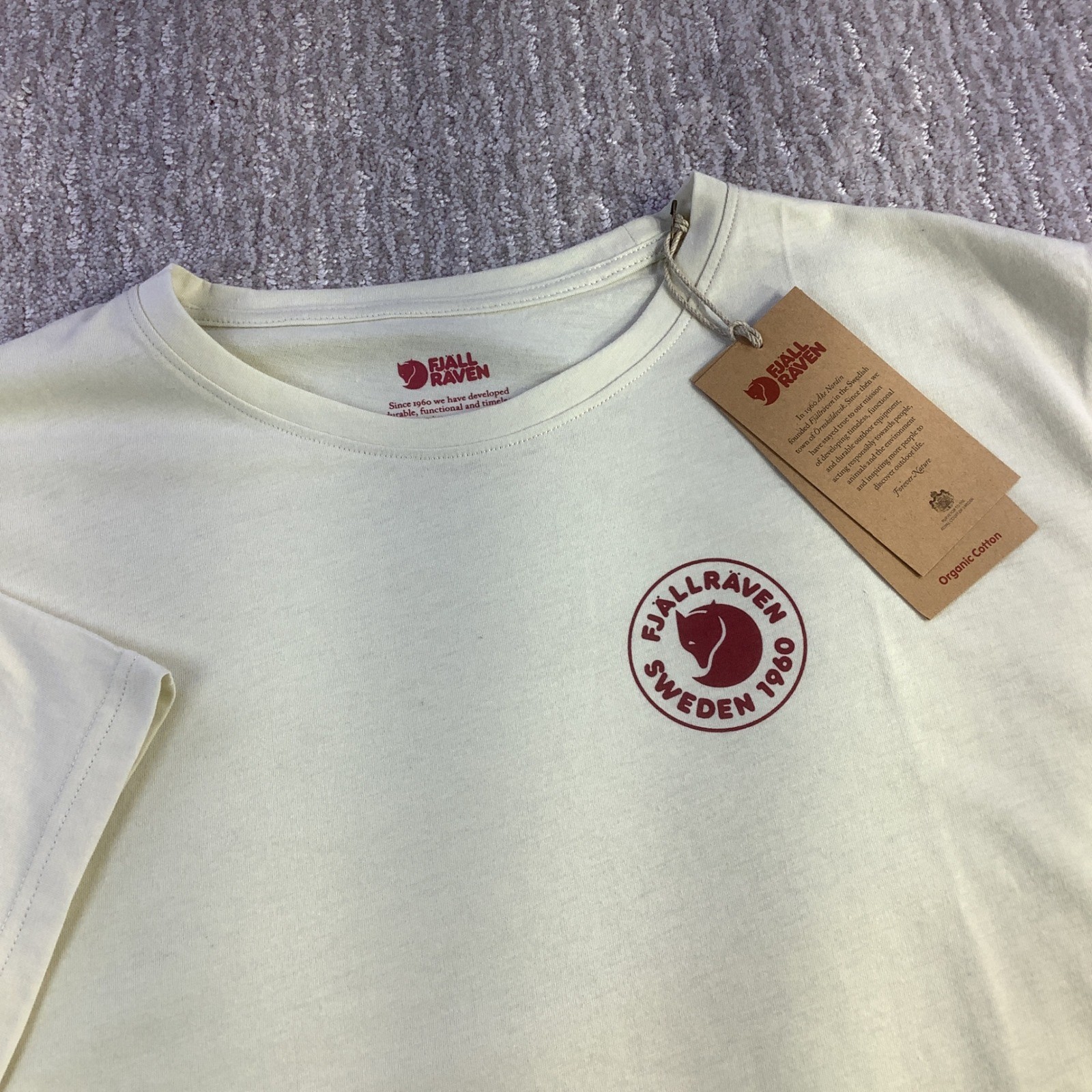 Fjallraven 1960 Logo T-Shirt Mens XXL Chalk White Organic Cotton Tee NWT gallery
