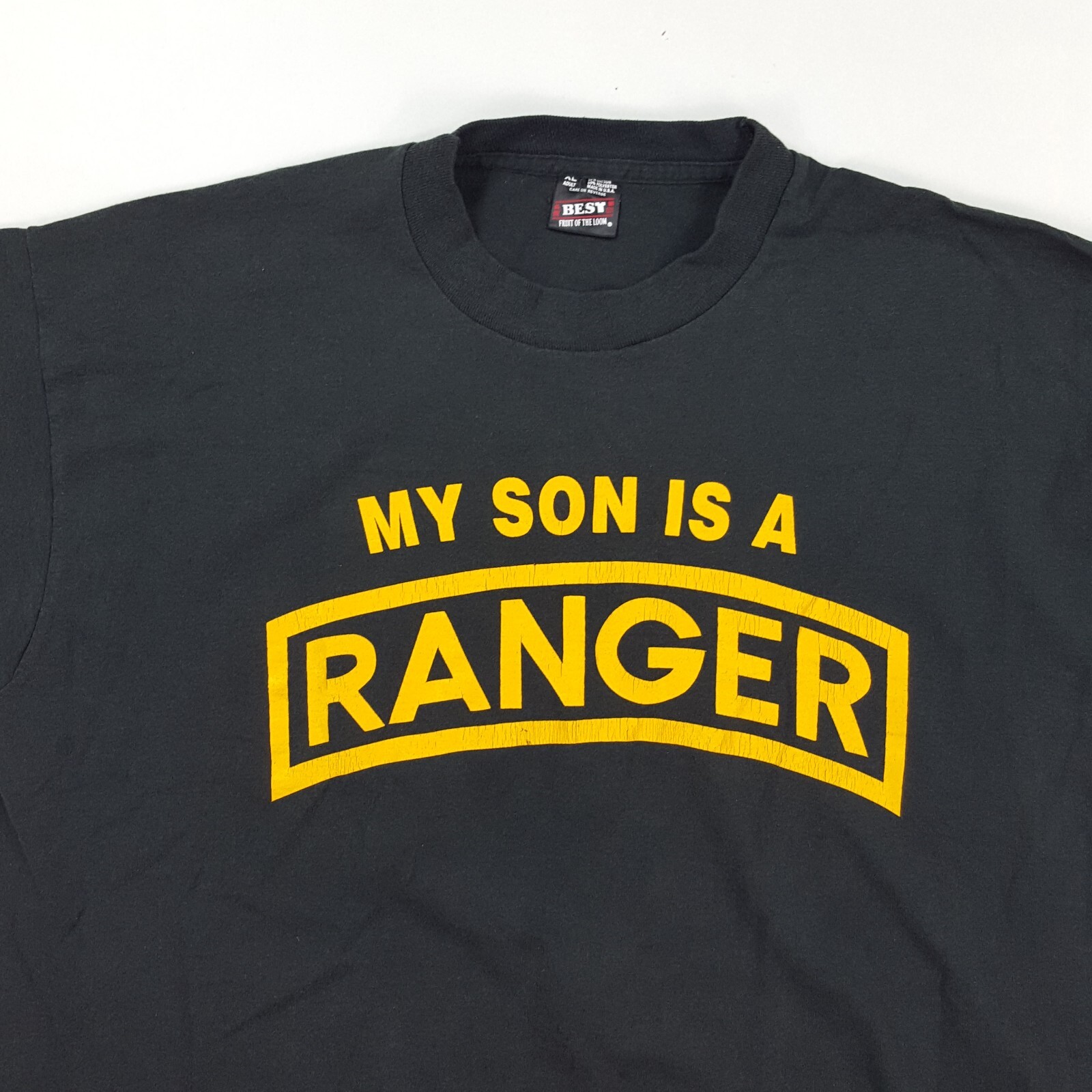 Vintage US Army Ranger Son Men's Size XL Black USA Made Military Retro T Shirt gallery