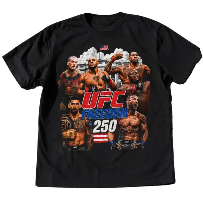 UFC Freedom 250 Graphic T Shirt, White House Inspired Fight Night Tee, MMA Fan gallery