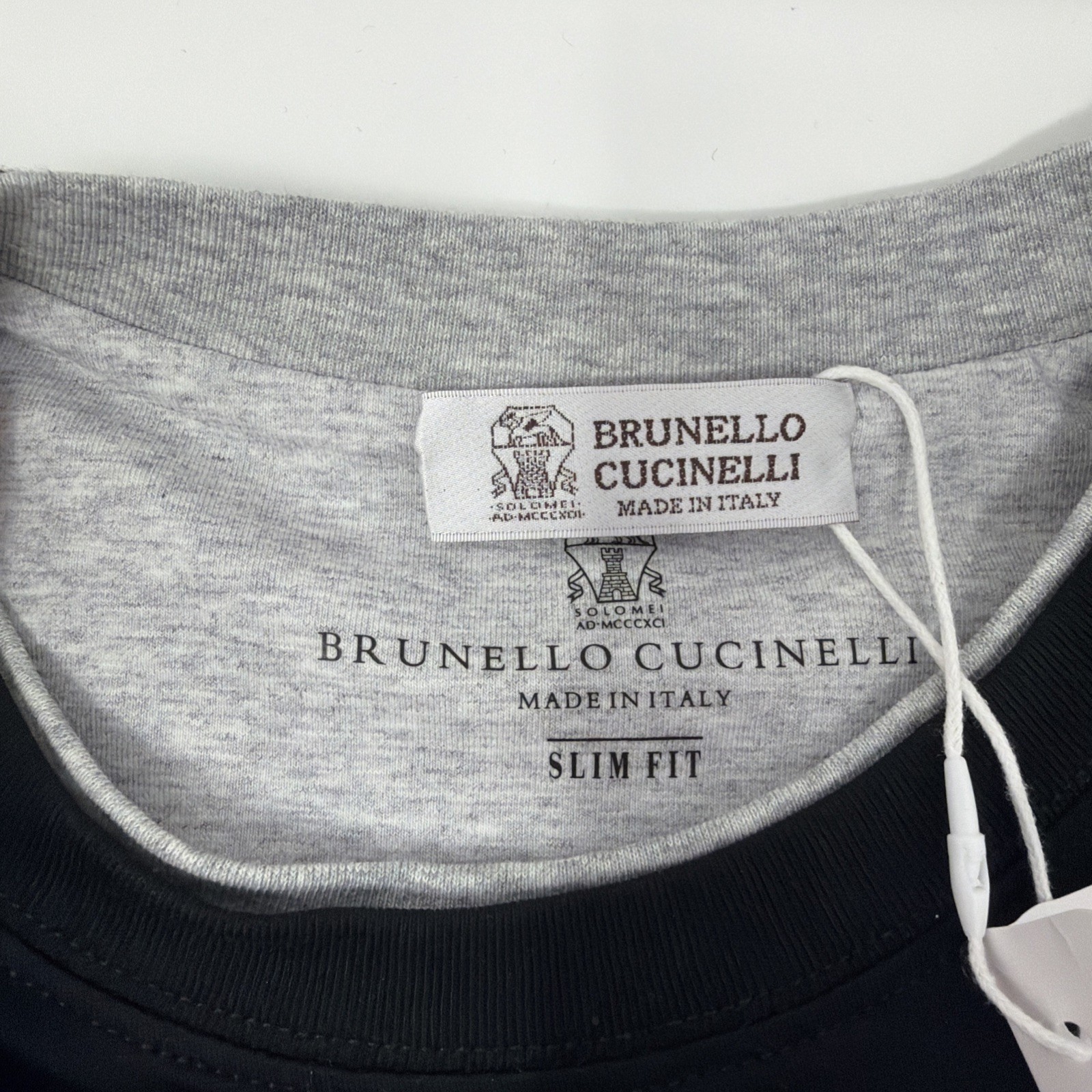 BRUNELLO CUCINELLI Black /gray Layering T-shirt. SZ 48 slim fit gallery