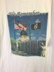 Vietnam War Memorial Dedication Pierre, SD White Large Cotton T Shirt T17