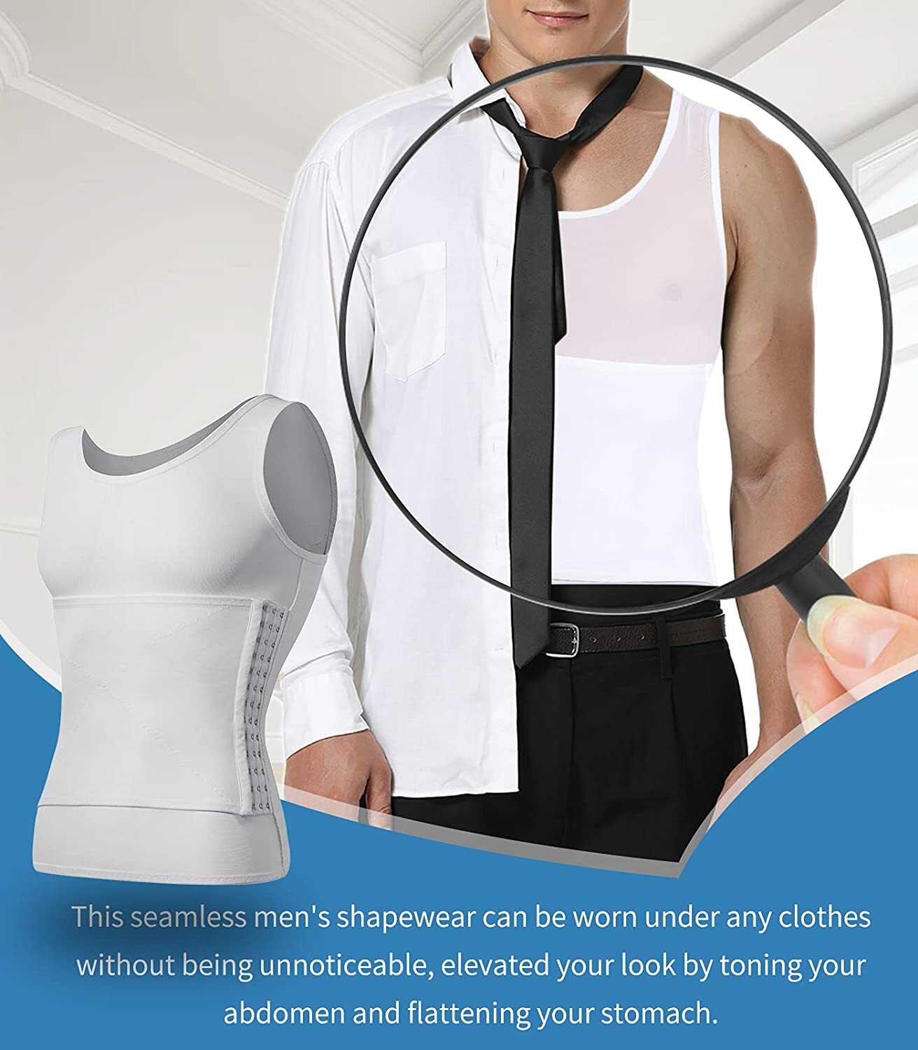 Fajas Para Hombres Faja Reductora De Hombre Men Body Shaper Tummy Control Tee gallery