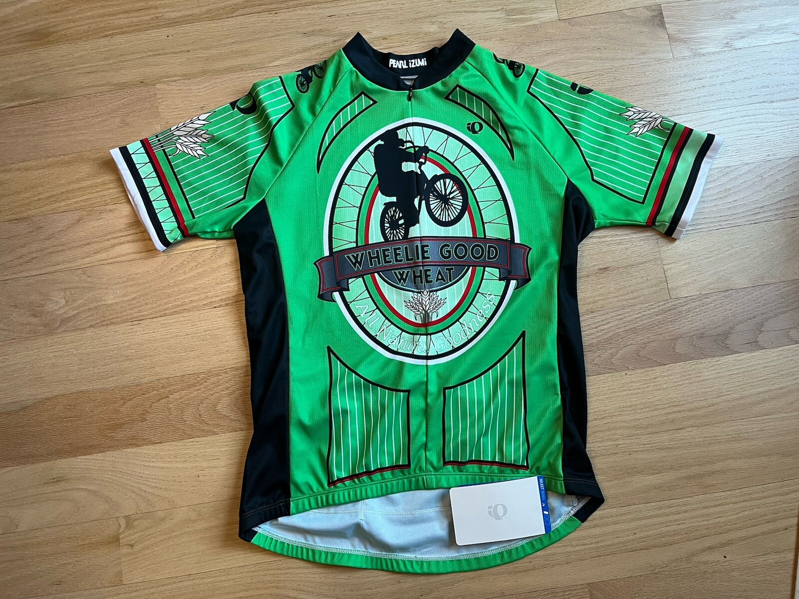 Pearl Izumi Men Select SERIES WHEELIE GOOD WHEAT Medium Cycling Jersey BRAND NEW
