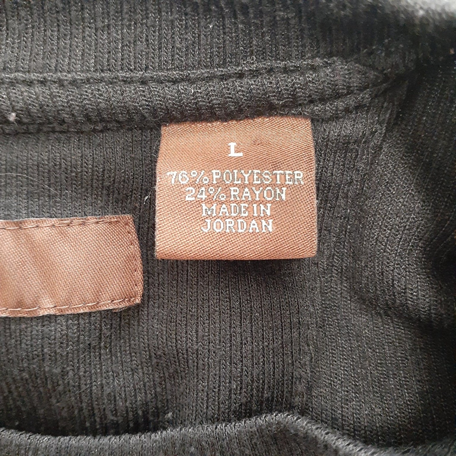 Perry Ellis T-Shirt Men's Black Large Polyester Rayon Crew Neck gallery