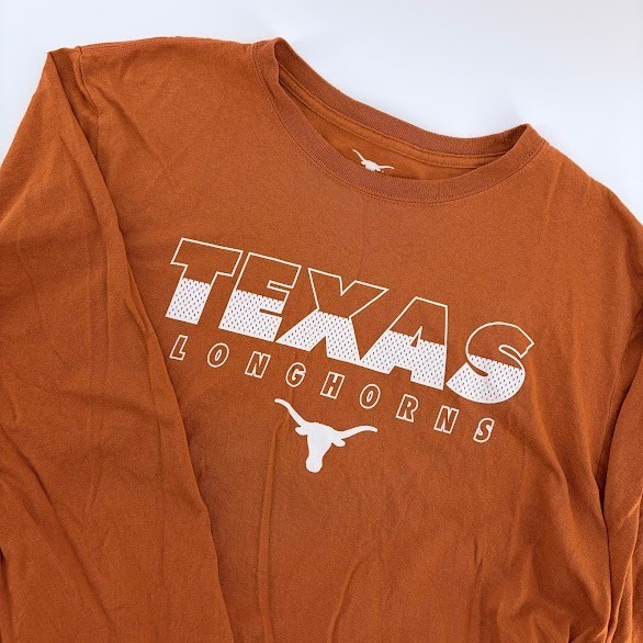 Texas Longhorns Long Sleeve Shirt Mens Large Burnt Orange Apparel We Are Texas