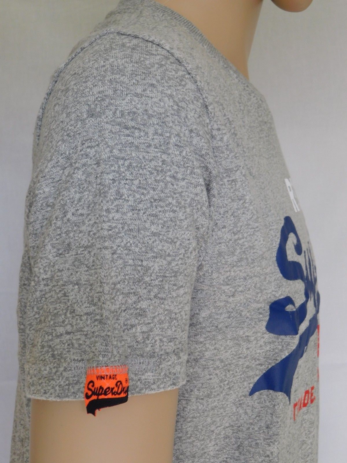 Superdry men's retro vintage grey t-shirt gallery