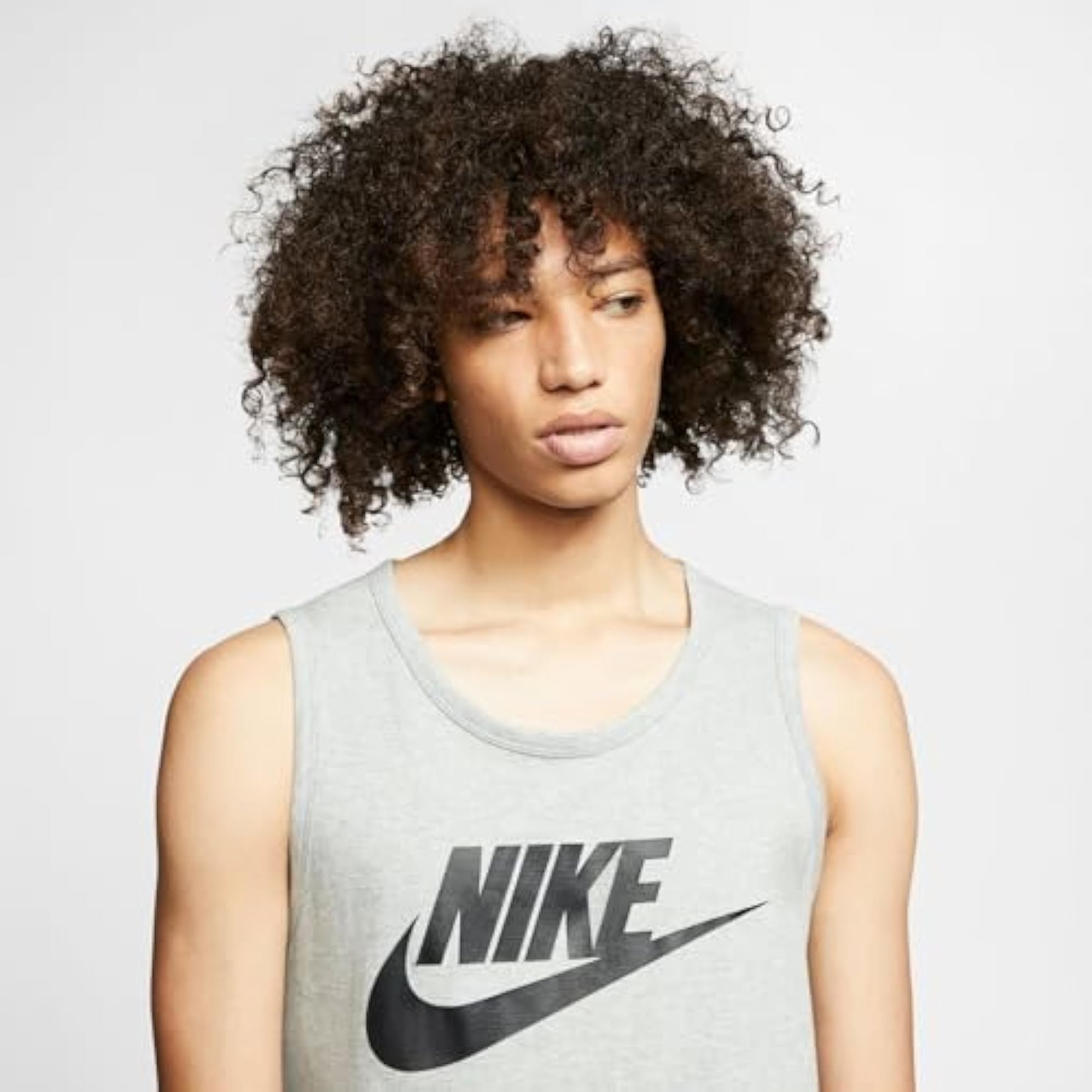 Nike Men's Sportswear Tank, Dark Grey Heather/Black, Small - Dark Grey Heather/B gallery