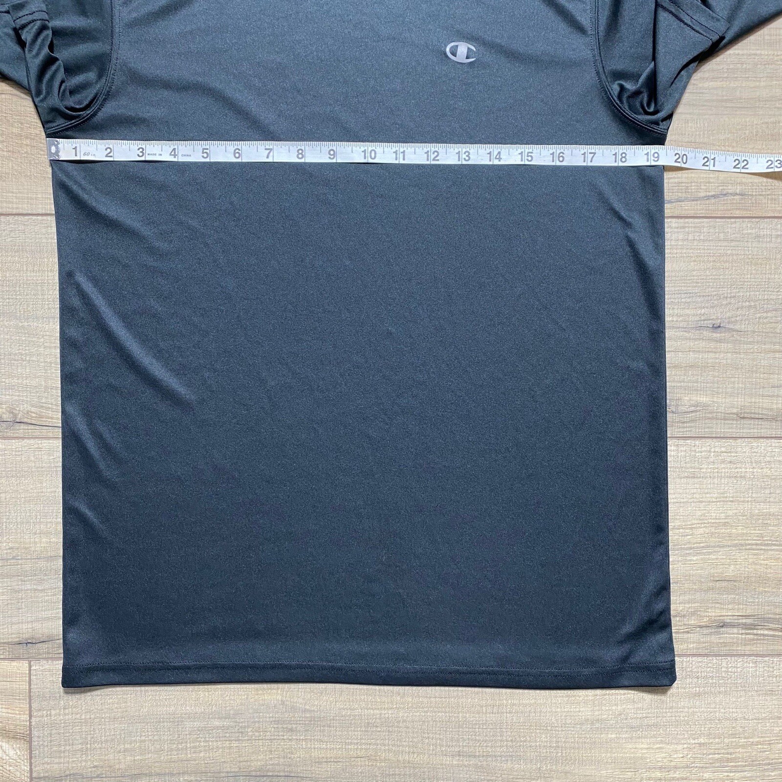 CHAMPION Mens Double Dry Shirt Short Sleeve Moisture Wicking Size M Black gallery