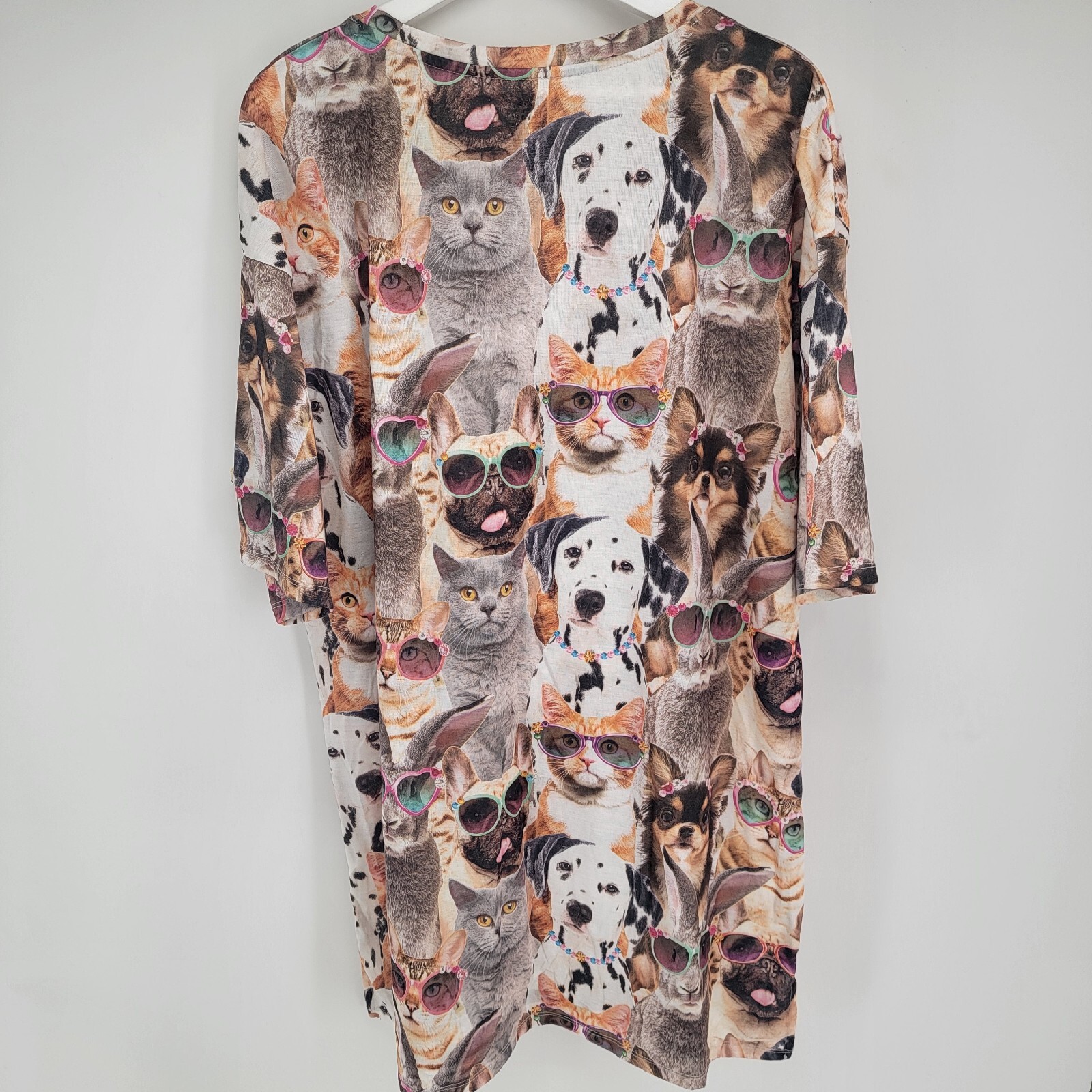 Unisex L/XL T Shirt Cats Dogs Sunglasses Print Lightweight Semi Sheer Customized gallery