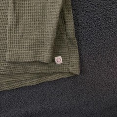 Marine Layer Shirt Mens Medium Large Waffle Knit Supima Cotton Modal Soft Green