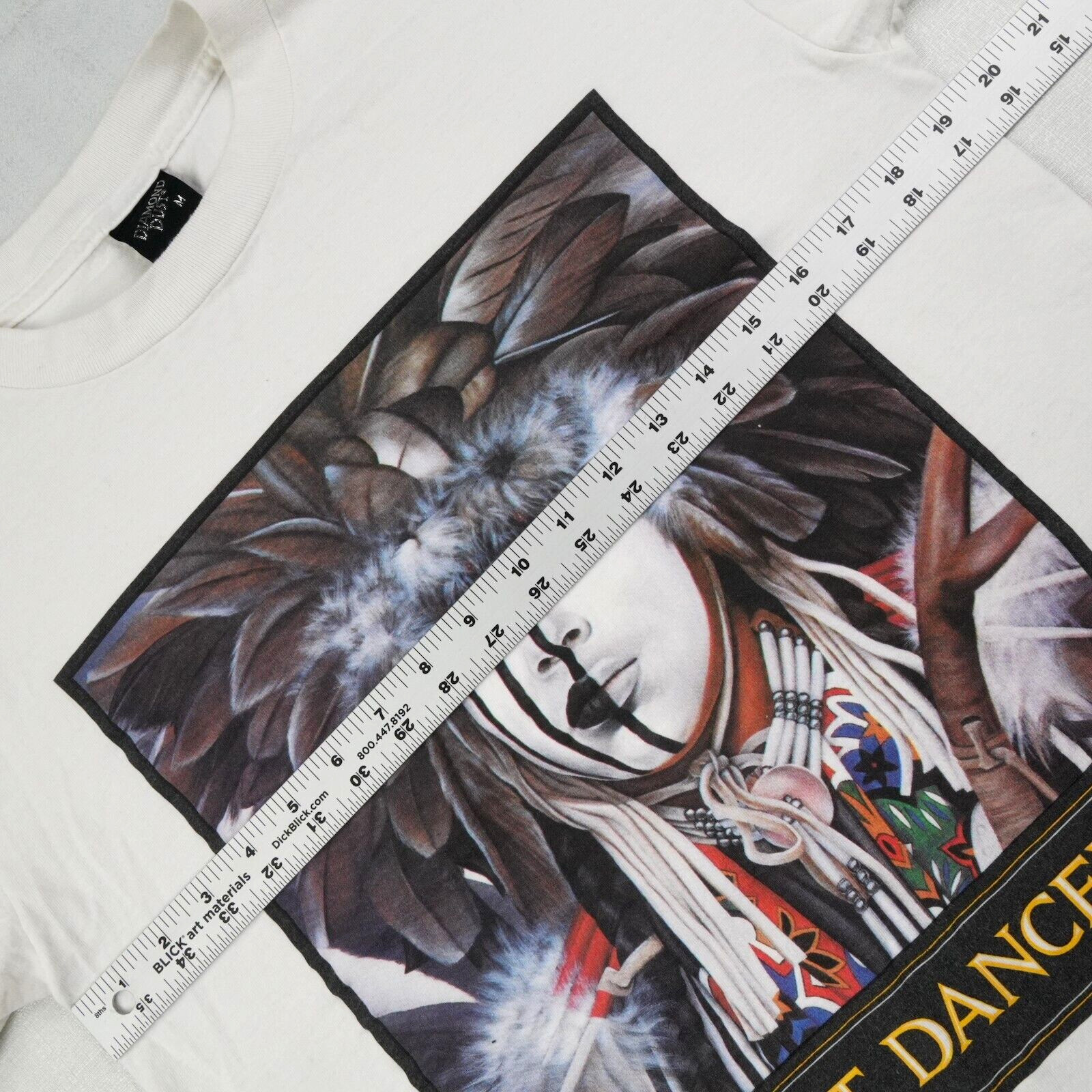Spirit Dancer Diamond Dust Vintage 90s T Shirt Mens M White Native American Art gallery