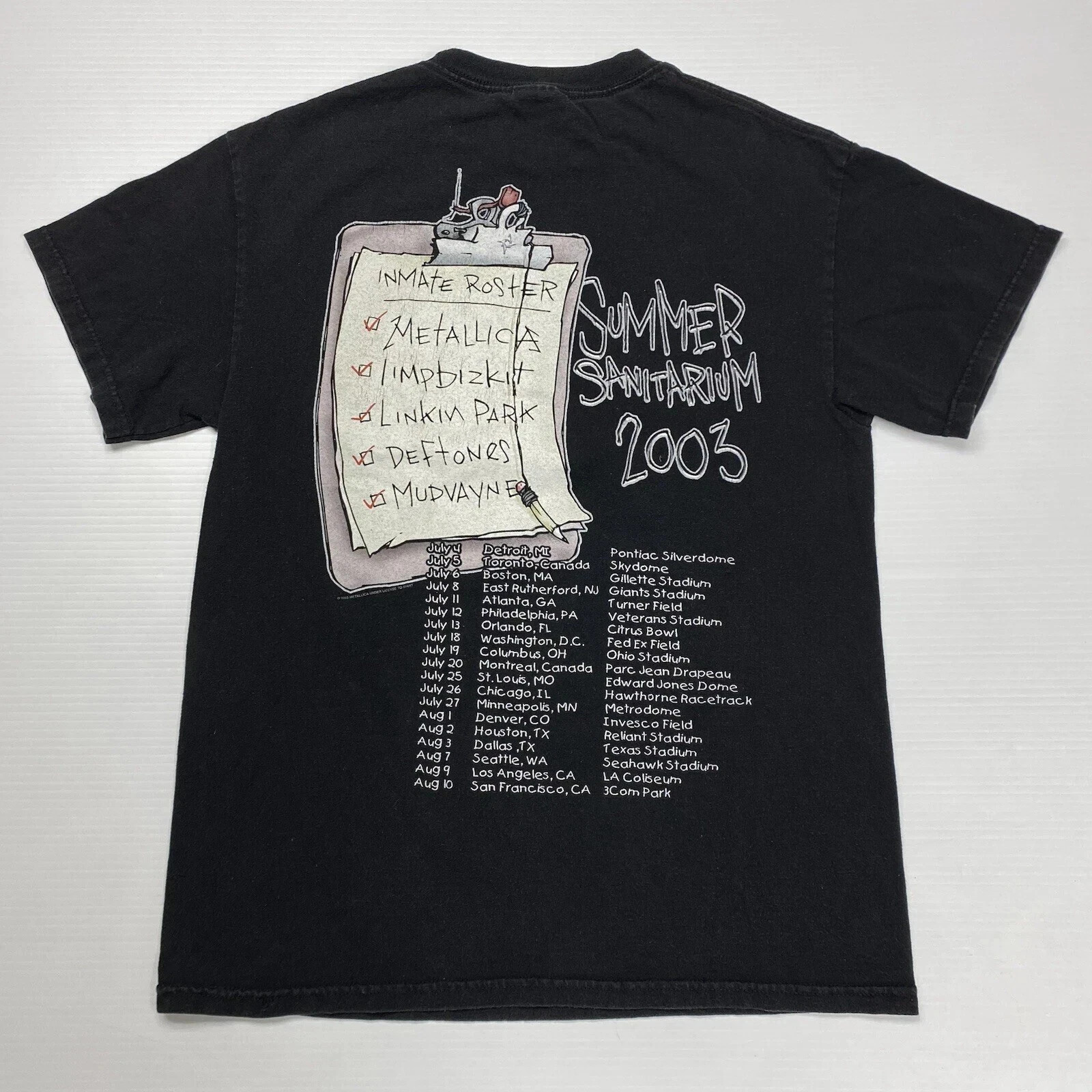 Summer Sanitarium Tour 2003 Graphic T-Shirt, Black Rock Reprint TRENDING T'SHIRT gallery