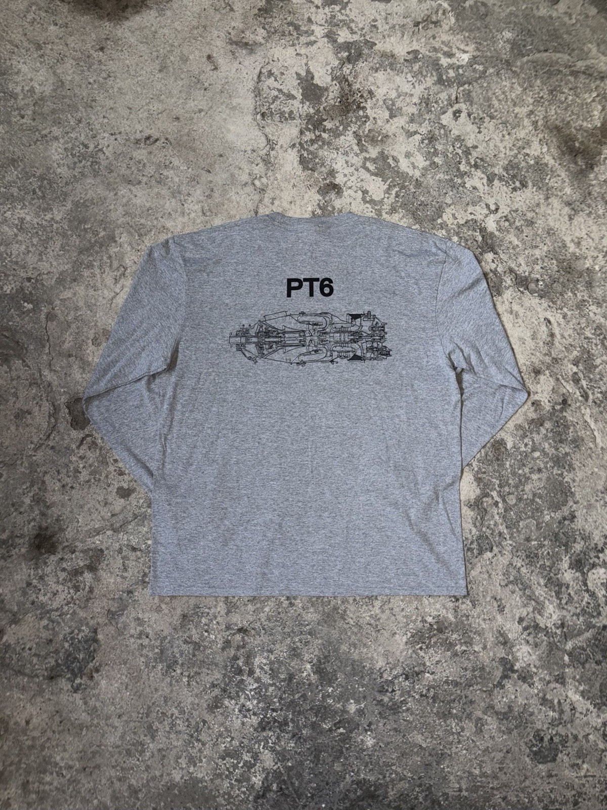 Vintage 2000s Port & Company Turbine Weld Inc. Grey L/S T-Shirt. SIZE XL gallery