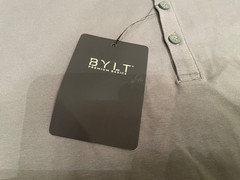 NWT BYLT Premium Basics men’s 3XL dusty blue Henley Drop-Cut LUX Shirt WOW wow