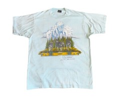 Vintage Four Corners Blue Men’s Medium Wolves Single Stitch S/S Shirt USA