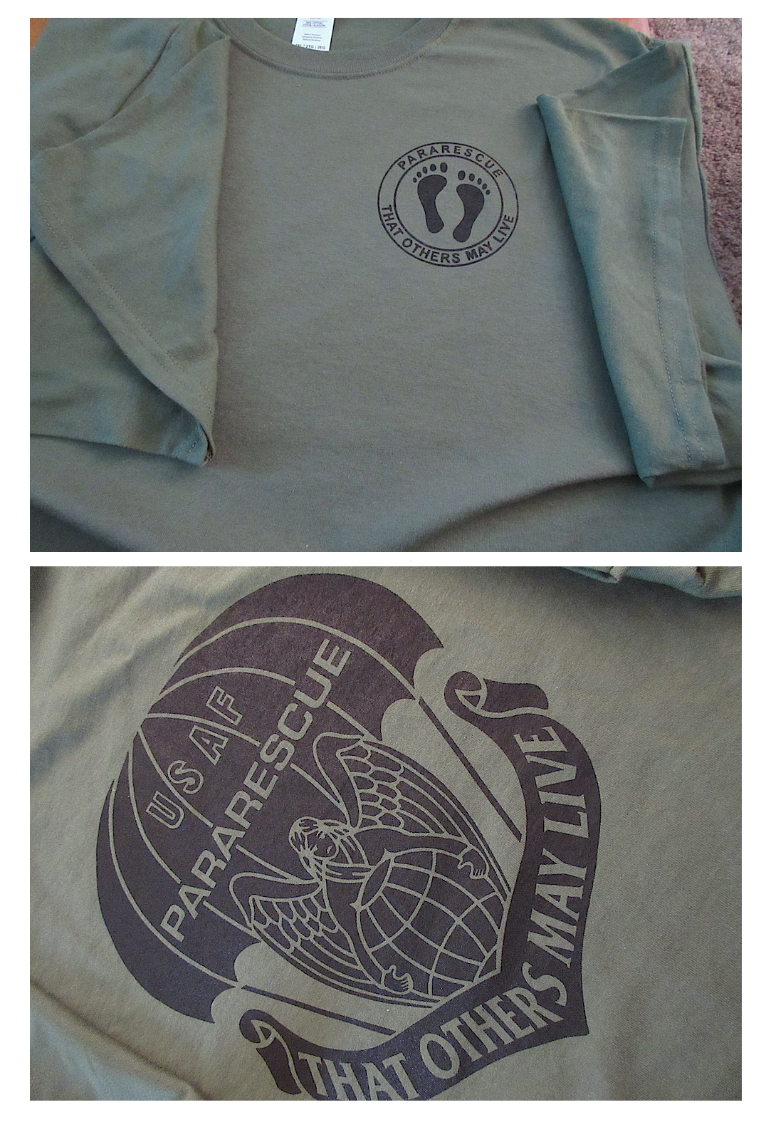 PARARESCUE That Others May Live USAF Silk Screen T-Shirt 2XL Ultra Cotton USA gallery