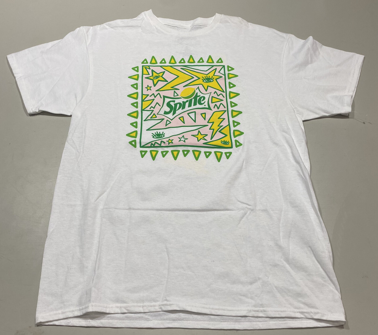 Pop Art SPRITE - 80’s Keith Haring Style Graphic T-Shirt Pink Green Adult Sz: L gallery