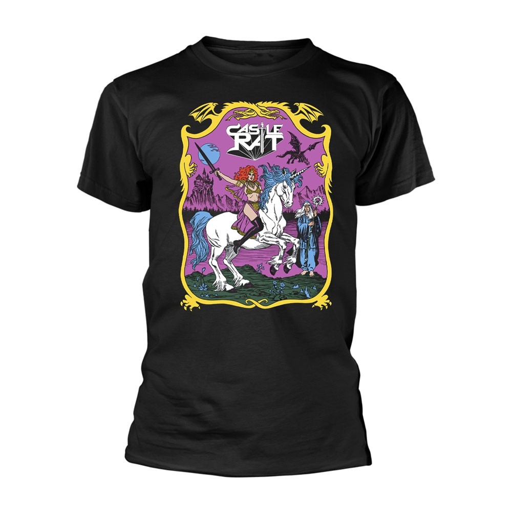 Castle Rat Unicorn Rider Black T-Shirt NEW OFFICIAL gallery