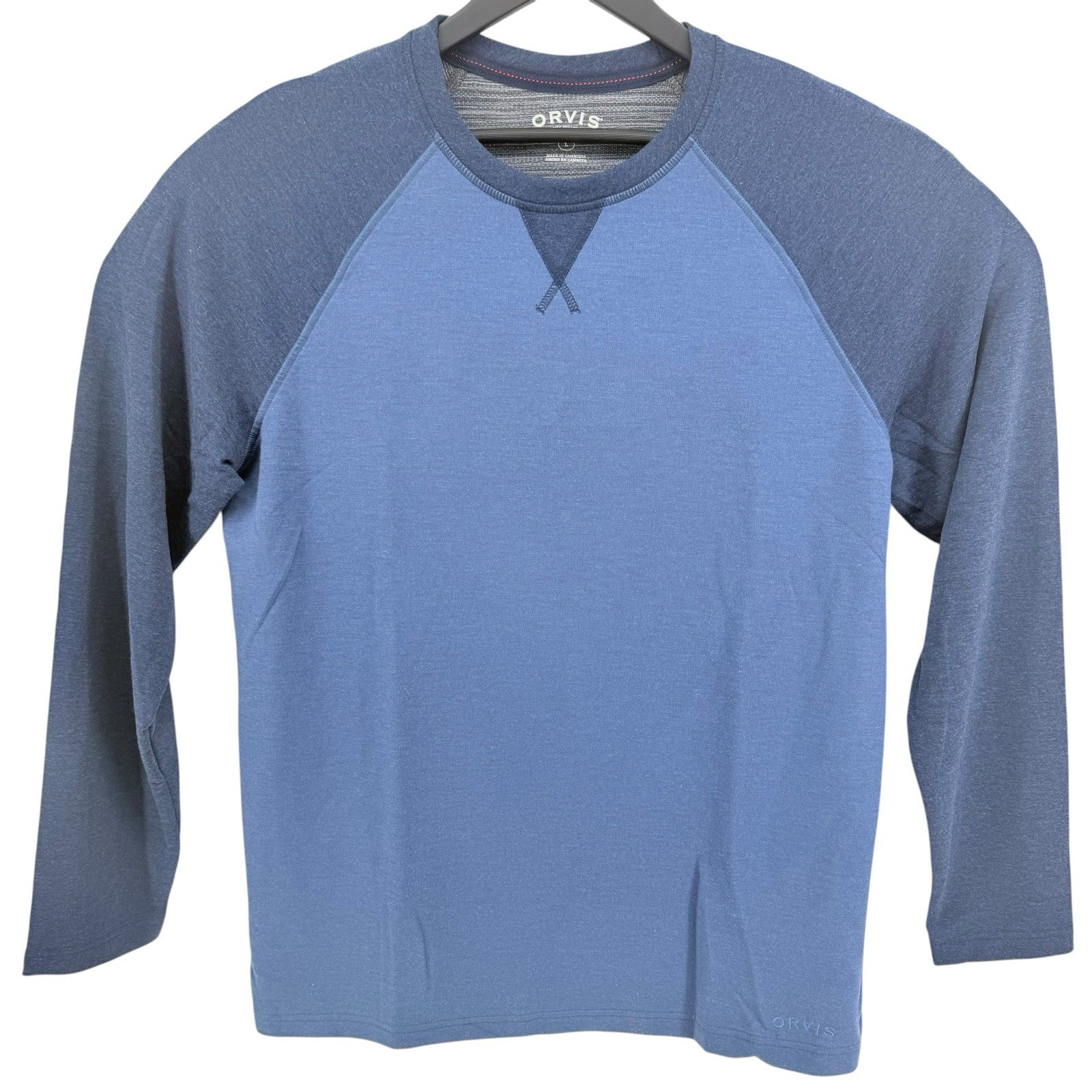 Orvis Classic Collection Pullover Shirt Mens Blue Large Long Sleeve Size L gallery