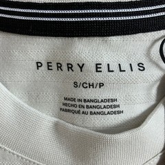 Perry Ellis Textured Short Sleeve Men’s T-Shirt Size S Silver Birch NWT