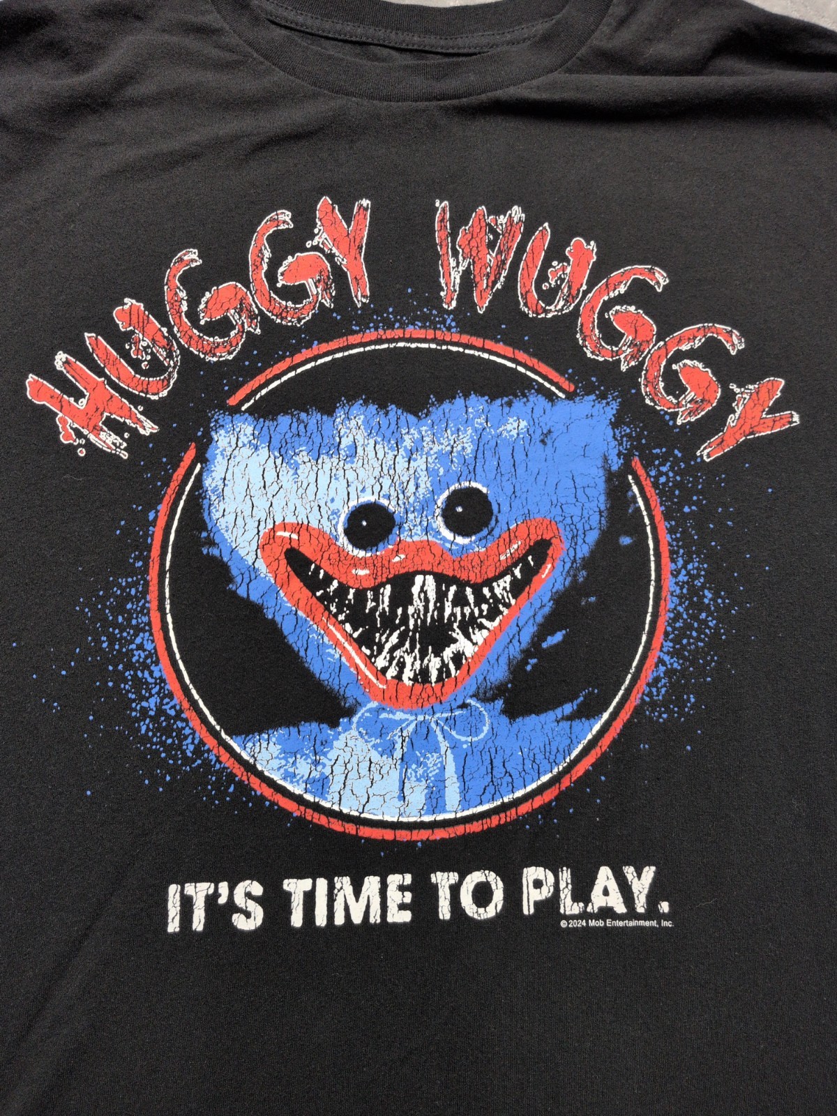 Poppy Playtime Huggy Wuggy Black Unisex T-Shirt Size L/G/G | IT’S TIME TO PLAY gallery
