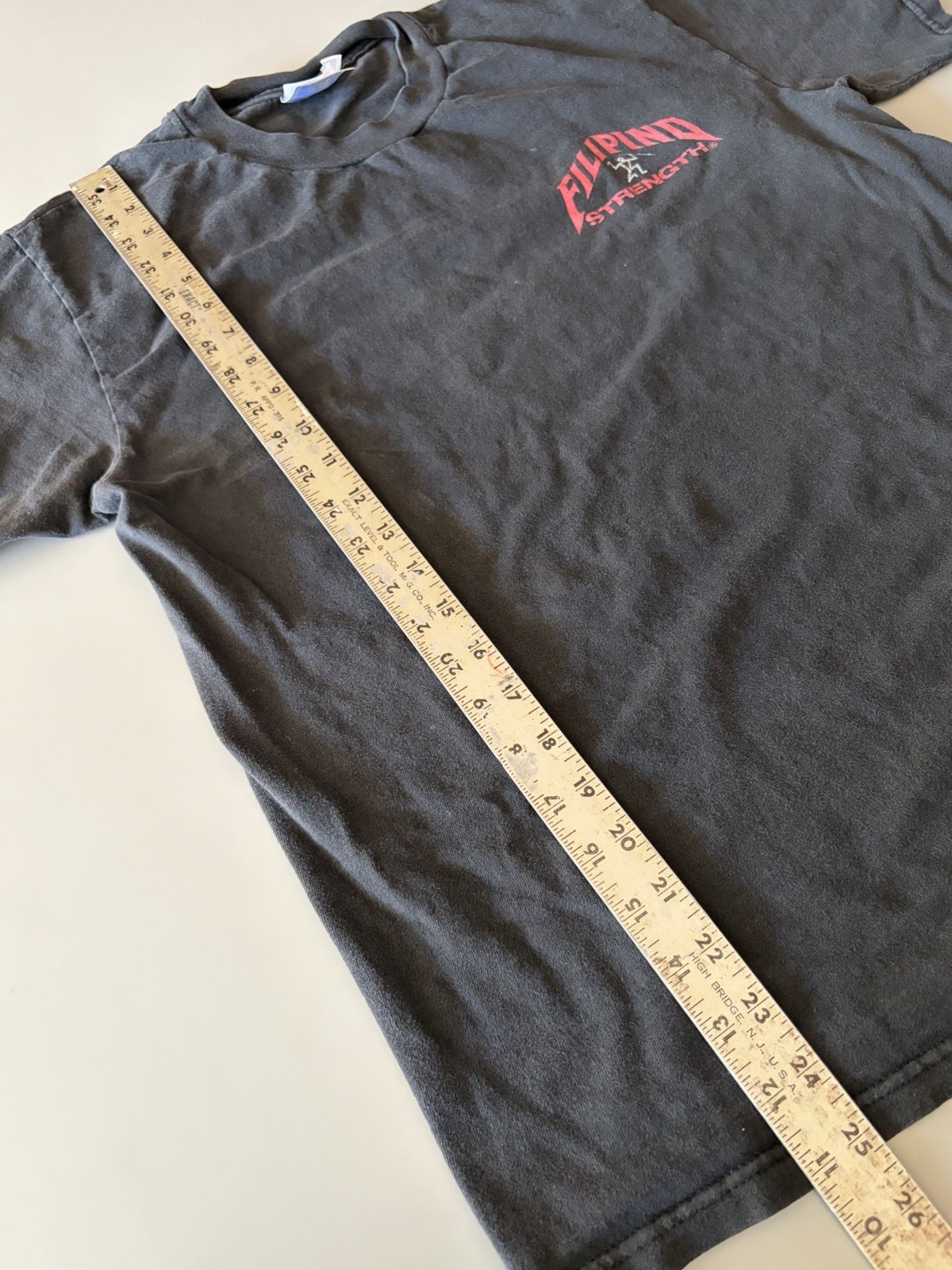 Vintage 90s Philipino Strength “Stick Fighter” Tee, Black Size Medium gallery