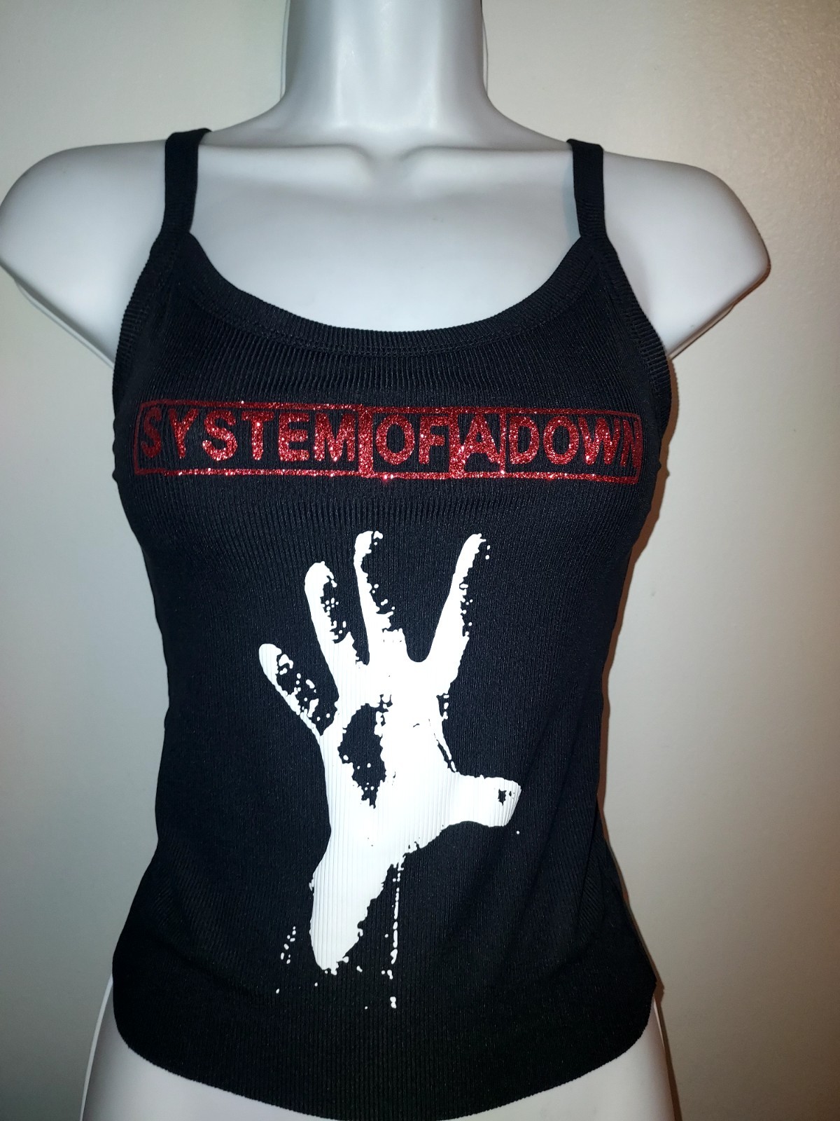 System of a Down Crop top Tank Toxicity self titled hand album Shirt Glitter gallery