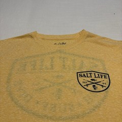 Men’s Salt Life Fish Surf Dive Tee | Yellow | Sz Medium | Outdoor Fishing Shirt