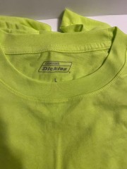 2 Brand New w/ Tags Dickies Fluorescent Yellow XL & L Pocket T-Shirt (1 of each)