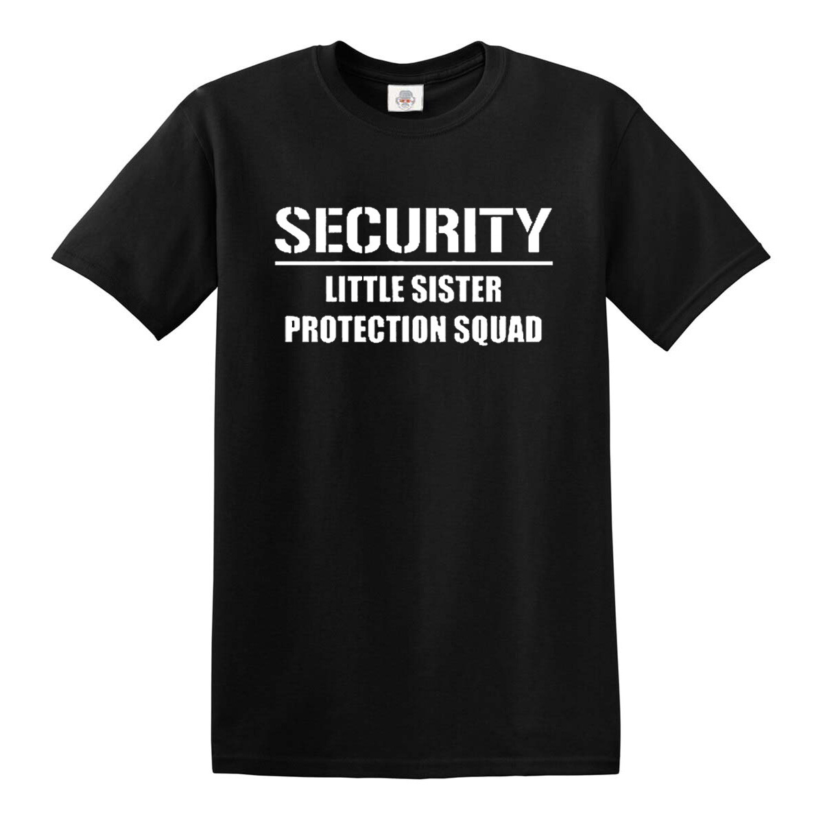 Security T-Shirt Little Sister Protection Squad Children Funny Gift Present Tee