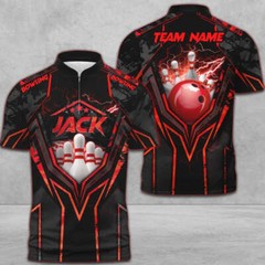 6 Color Personalized 3D Bowling Jack 2024 Jerseys for Men, Custom Bowling