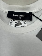 Dsquared2 Caten Brothers Since ’84 White T-Shirt Yellow Logo Print Cotton XL