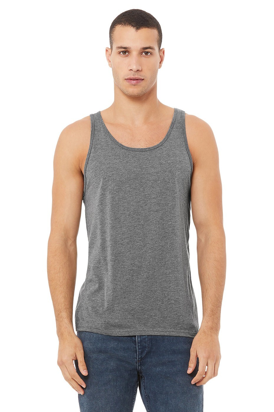 1 DOZEN – BELLA + CANVAS 3480 Unisex Jersey Tank XS ONLY Gray Tri-Blend