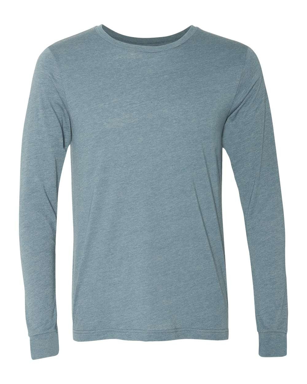 Bella Canvas 3501CVC Long Sleeve T-Shirt Unisex Color is Heather Slate gallery