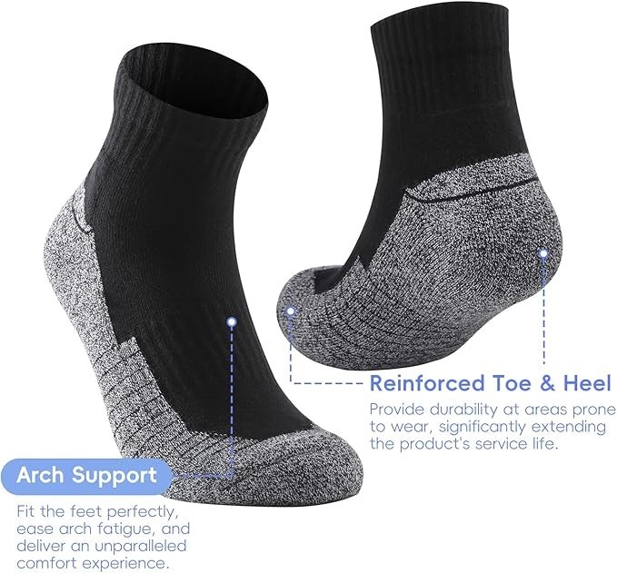 Cotton Socks for Men Low Cut Max Cushion Thick Athletic Ankle Mens Sock for H... gallery