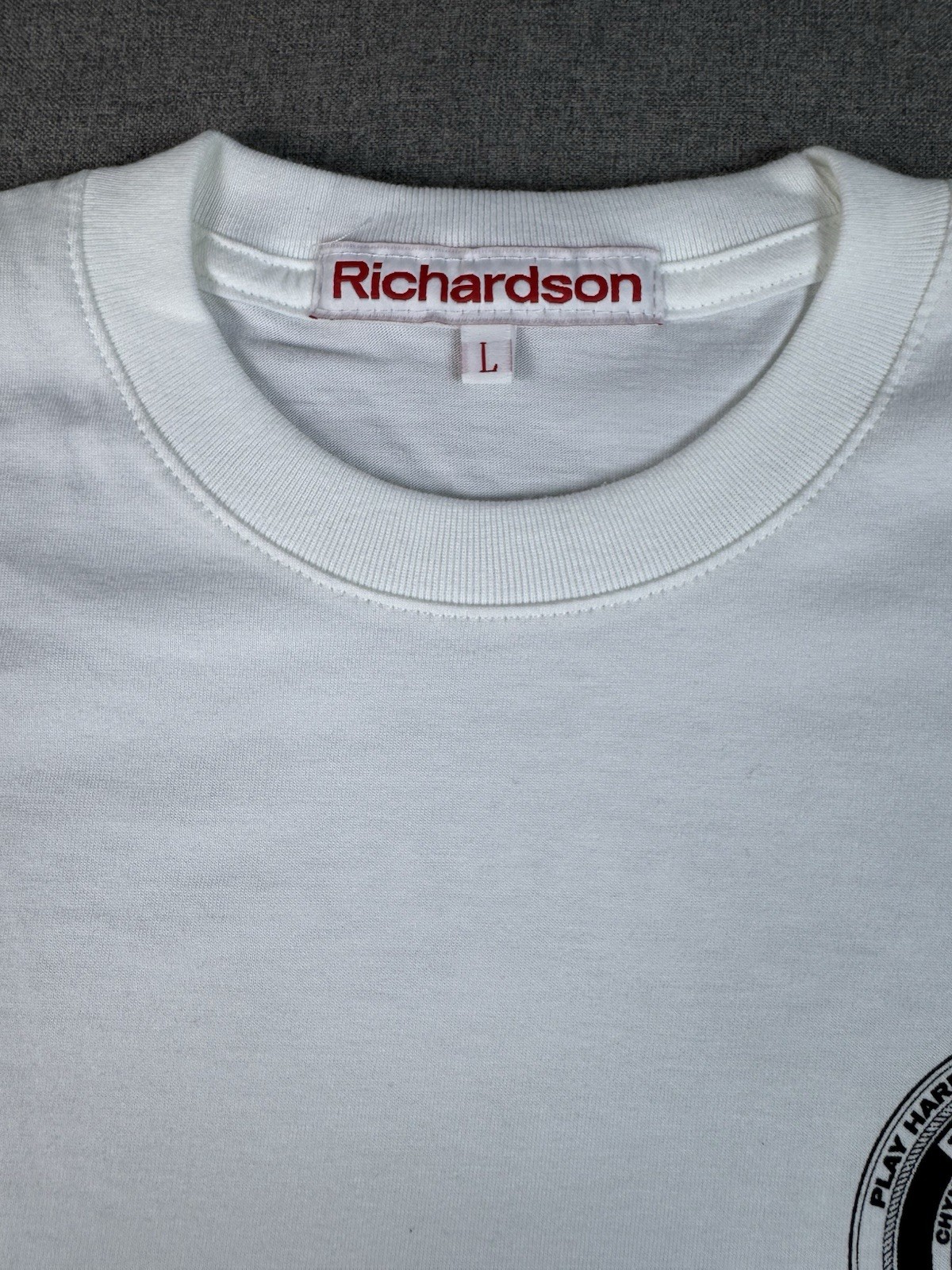 Richardson World Tour Long Sleeve Tee White Cherry Blossom Graphic Size L gallery