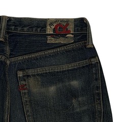 45R Boot Cut Denim Pants Dark Blue Made In Japan 100% Cotton Vintage American Ca