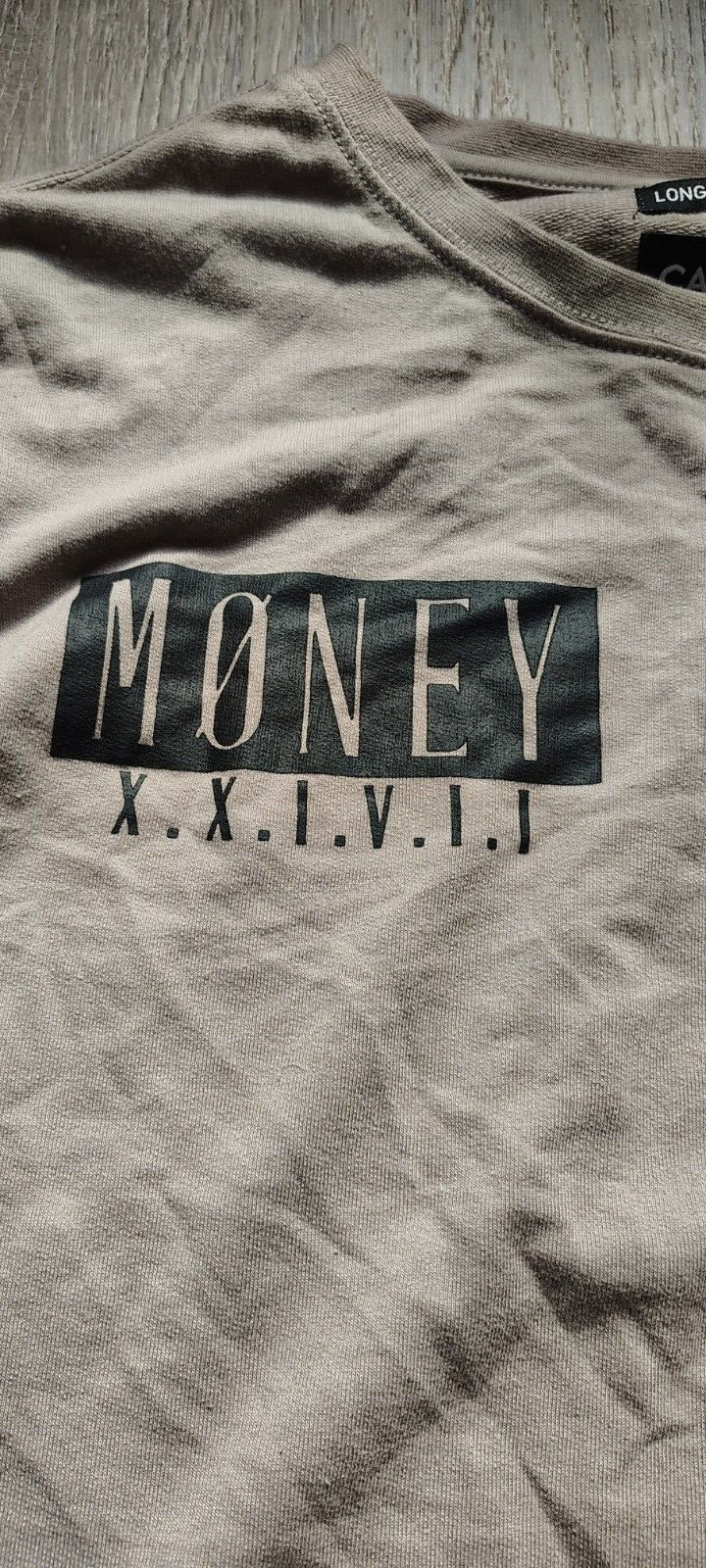Carbon Men's Long Sleeve T-Shirt Medium Longer Length Layered Money Slash gallery
