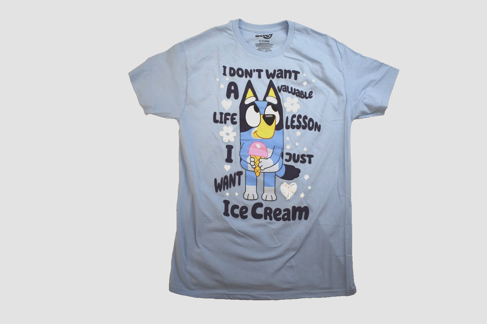 Bluey Mens I Don't Want A Life Lesson, I Just Want Ice Cream Shirt New S-3XL gallery