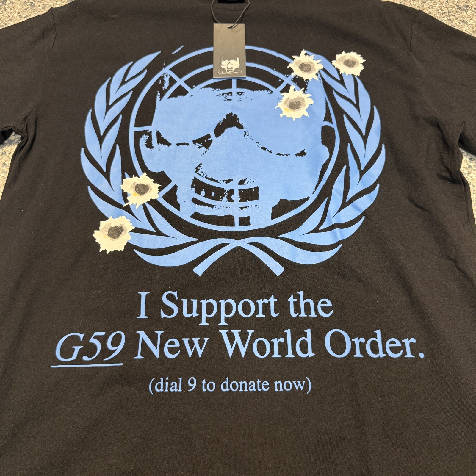 G59 Records Unisex Adult's G59NWO New World Order Tee CA4 Black Large NWT gallery