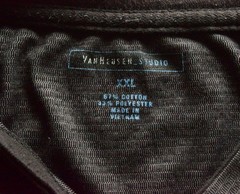 Van Heusen Studio Men T-Shirt Size 2XL Grey Color Athletic Cotton Blend